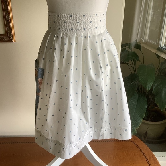 Vintage Polka Dot Half Apron with Big Blue Picture Pocket - Picture 3 of 12